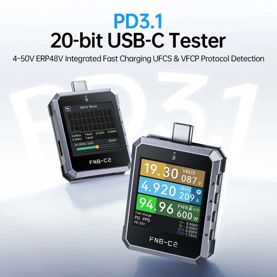 FNIRSI FNB-C2 USB PD 3.1 Type-C Fast Charging Tester detail image 3