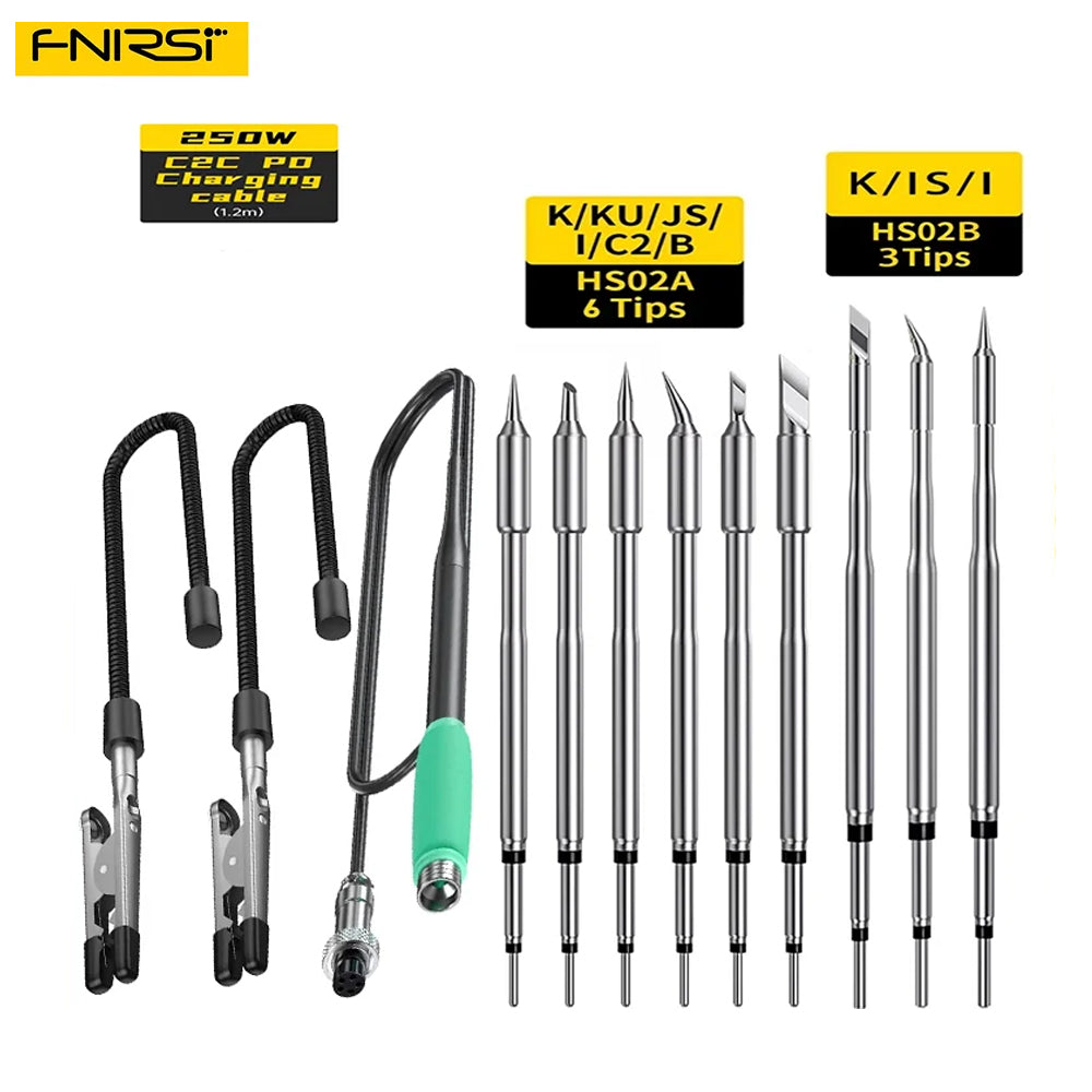 FNIRSI HS-02/HS-02A DWS-200 Welding Station Accessories F210/F245 Handle Robot Arm Iron Tip Assembly Weld product image