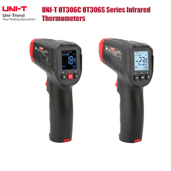 UNI-T Digital Thermometer Non-contact industrial Infrared Laser Temperature Meter UT306S UT306C Temperatu product image