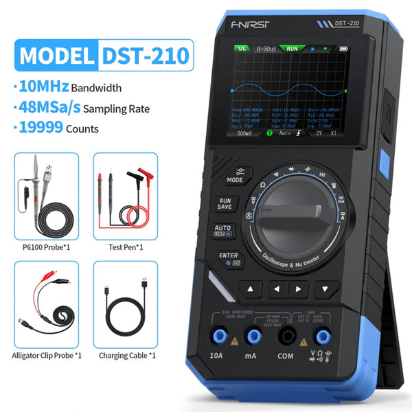 FNIRSI DST-210/201 3-in-1 Oscilloscope Multimeter & Signal Generator product image