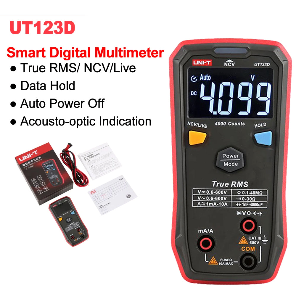 UNI-T UT123D True RMS Smart Digital Multimeter with protective digital display DIY electrician universal product image
