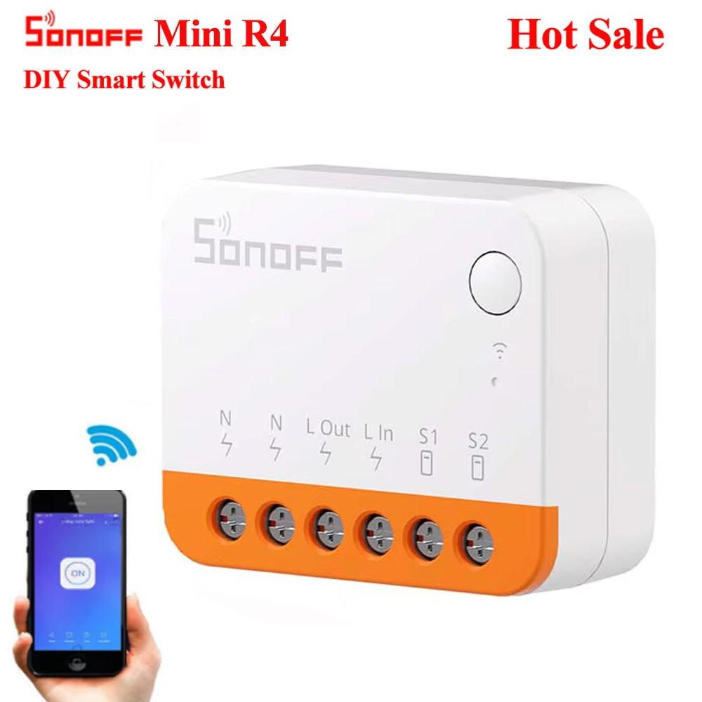 Sonoff Mini R4 Extreme Wifi Smart Switch Interruptor with Relay On-Off DIY Switch Module eWelink APP Cont product image
