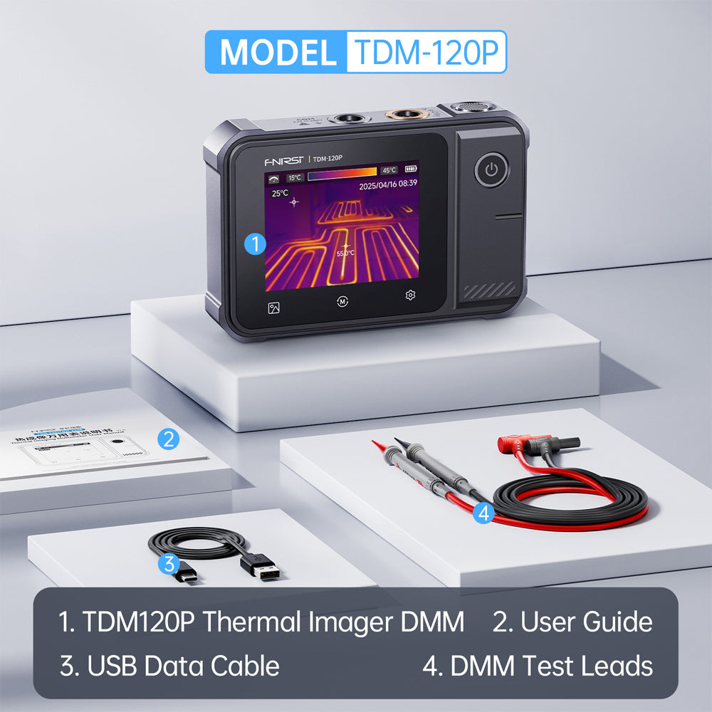 FNIRSI TDM-120/TDM-120P Thermal Imaging Multimeter 2 in 1 IR Camera Tester 120x90 Resolution detail image 7