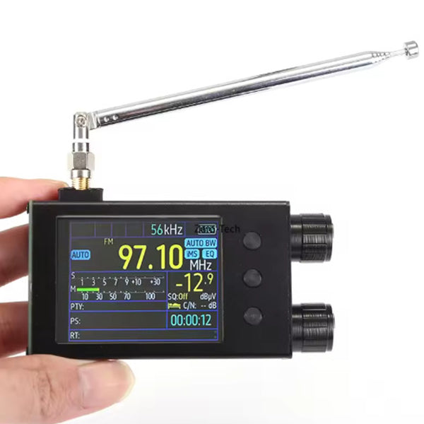 Mini Black Portable TEF6686 Full Band FM/LW/MW/SW Radio Receiver 2.4" touch Screen detail image 3
