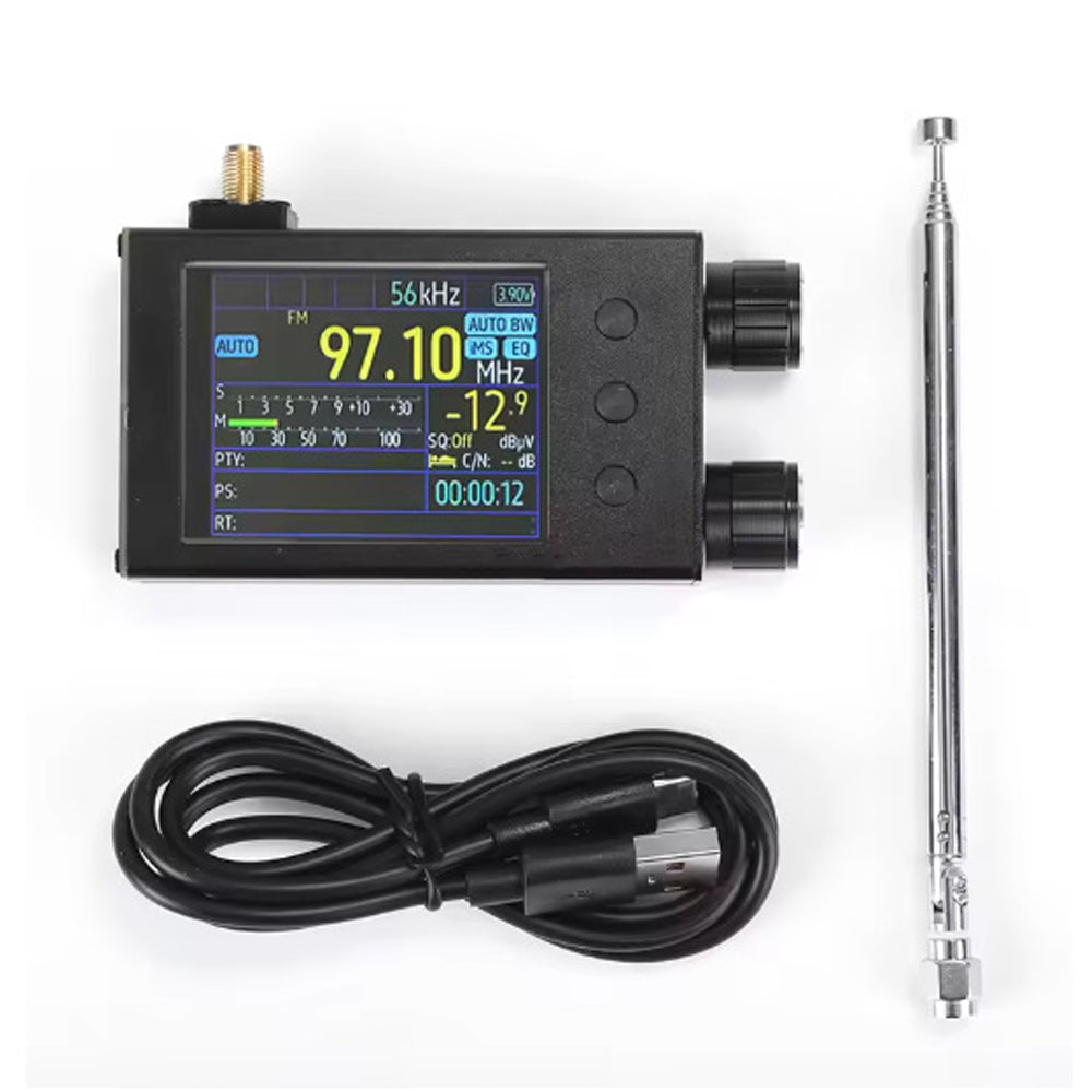 Mini Black Portable TEF6686 Full Band FM/LW/MW/SW Radio Receiver 2.4