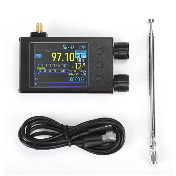 Mini Black Portable TEF6686 Full Band FM/LW/MW/SW Radio Receiver 2.4" touch Screen detail image 2