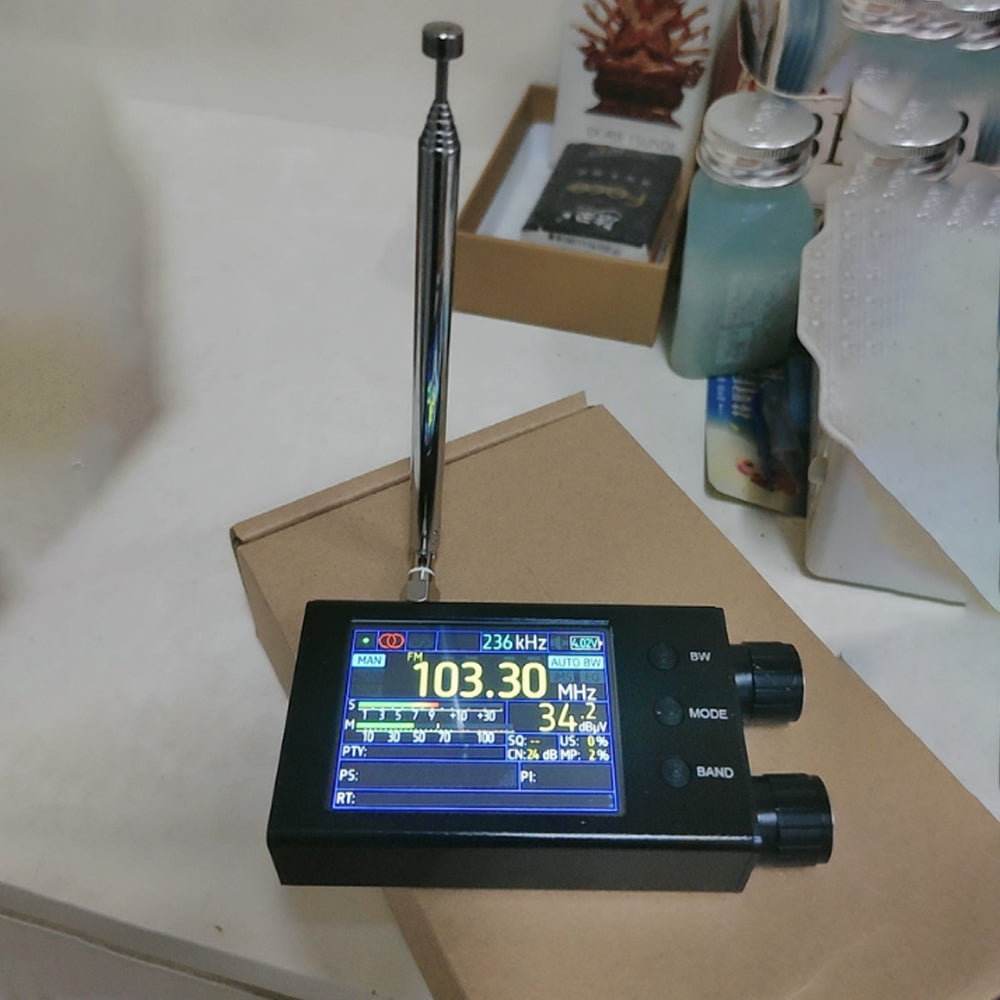 Mini Black Portable TEF6686 Full Band FM/LW/MW/SW Radio Receiver 2.4