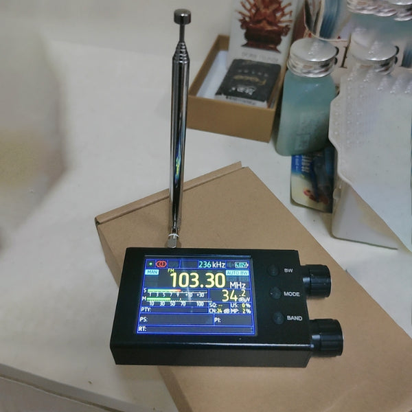 Mini Black Portable TEF6686 Full Band FM/LW/MW/SW Radio Receiver 2.4" touch Screen detail image 6