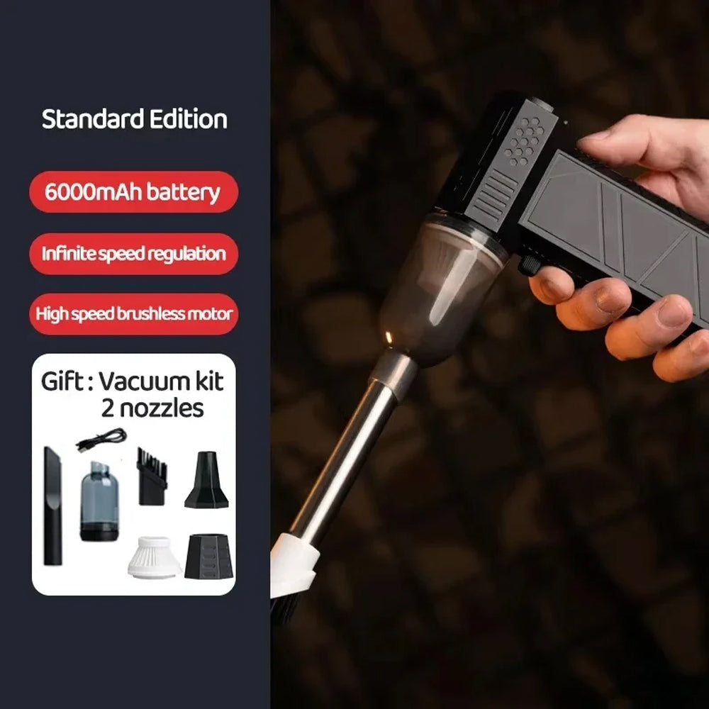 X6 Air Blower Powerful dust Vacuum Cleaner Fast Charging Strong Wind Brushless Violent Fan for car/computer cleaning