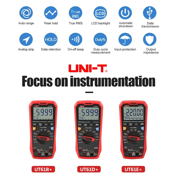 UNI-T UT61B UT61D UT61E Plus Smart Multimeter Analog & Digital Polymer Electrician Tester detail image 11