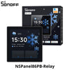SONOFF NSPanel Pro Gen2 smart home control panel in 86-type format with a two-channel relay, device integration, compatible with Apple Home via Matter
