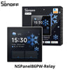 SONOFF NSPanel Pro Gen2 smart home control panel in 86-type format with a two-channel relay, device integration, compatible with Apple Home via Matter