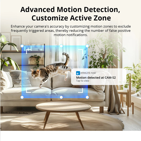 SONOFF CAM-S2 1080P HD home security wireless camera motion detection alarm real-time interaction two-way audio compatible with Alexa and Google Home