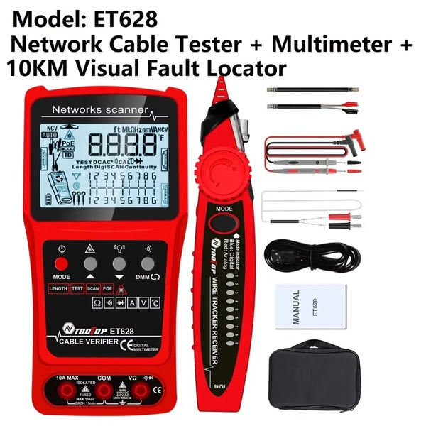 TOOLTOP 3 in 1 LAN Cable Tester Visual Fault Locator Multimeter 600M Length Measure Cable detail image 9