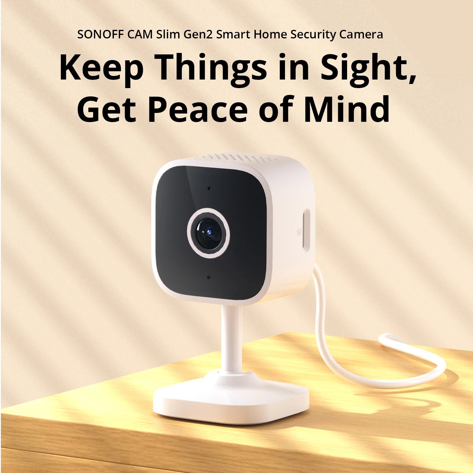 SONOFF CAM-S2 1080P HD home security wireless camera motion detection alarm real-time interaction two-way audio compatible with Alexa and Google Home