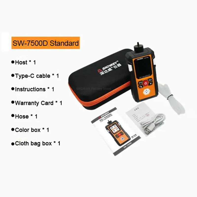 SNDWAY SW-7500D Gas Detector O2 Ex H2S CO Professional Oxygen Combustible Gas Hydrogen detail image 7