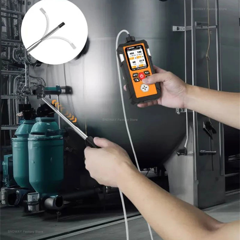 SNDWAY SW-7500D Gas Detector O2 Ex H2S CO Professional Oxygen Combustible Gas Hydrogen detail image 4