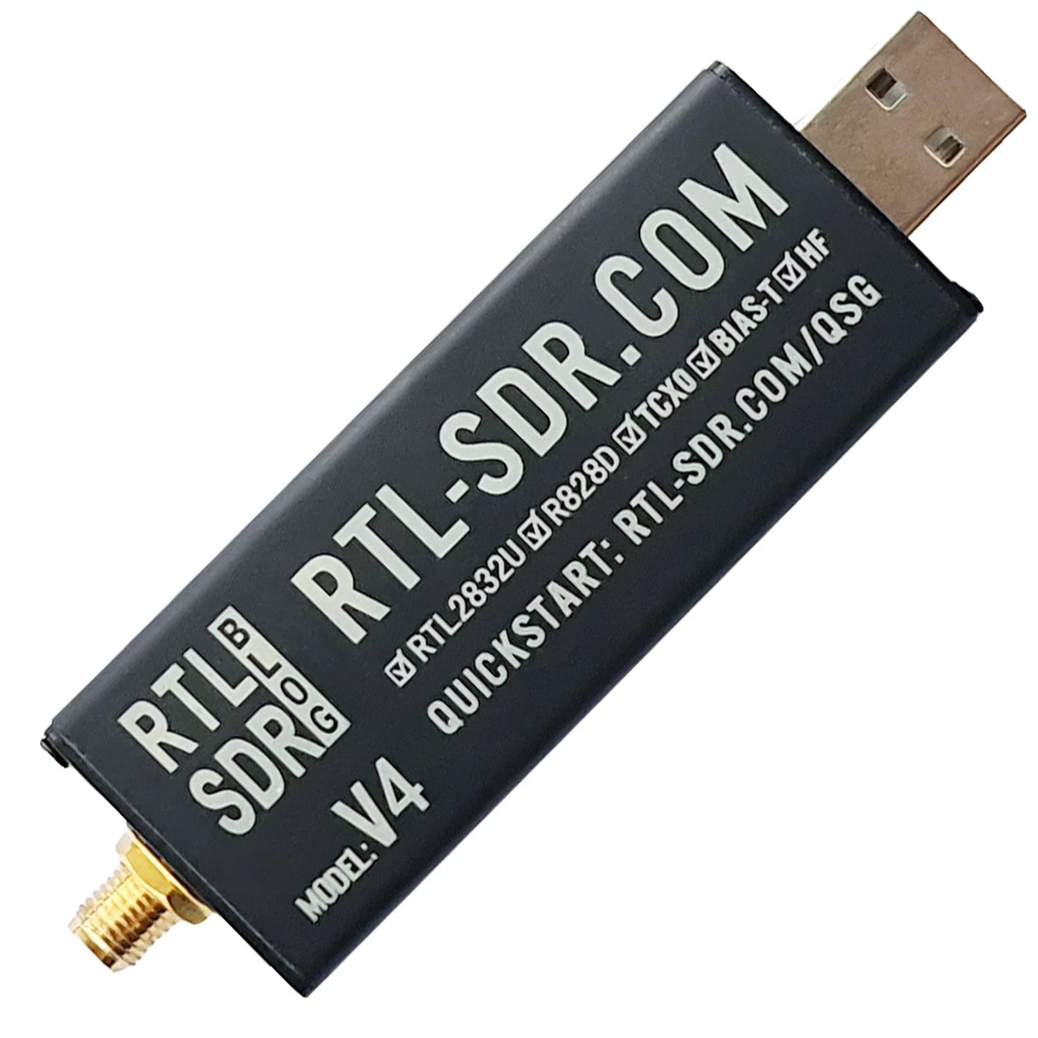 RTL-SDR Blog RTL SDR V4 R828D RTL2832U 1PPM TCXO SMA RTLSDR Software Defined Radio (Dongle Only) product image
