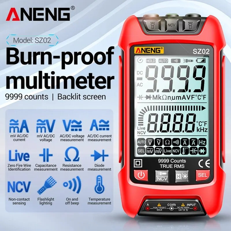 ANENG SZ02 Smart Digital Multimeter Handheld Multifunctional High Precision Electrician detail image 2