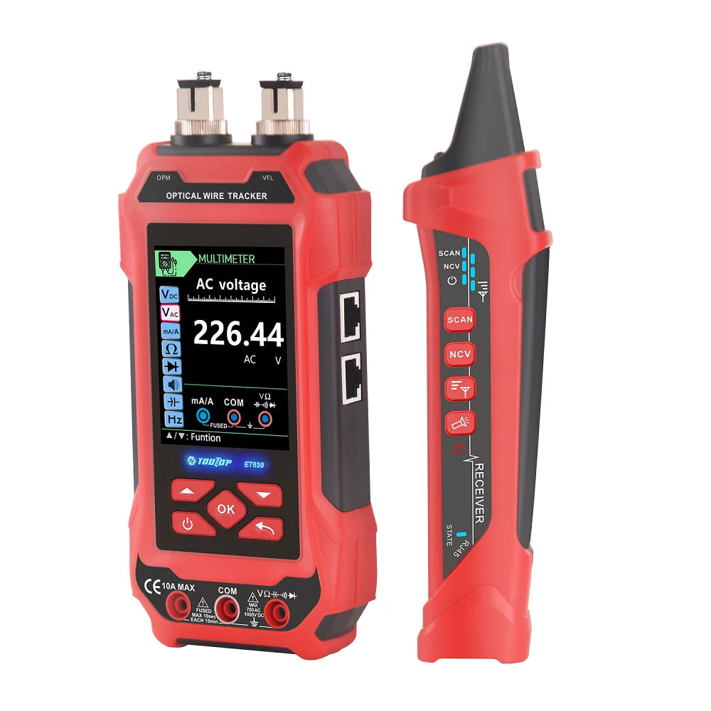 TOOLTOP ET636/ET638 Ethernet Cable Tester Multimeter Optical Power Meter Red Laser detail image 6