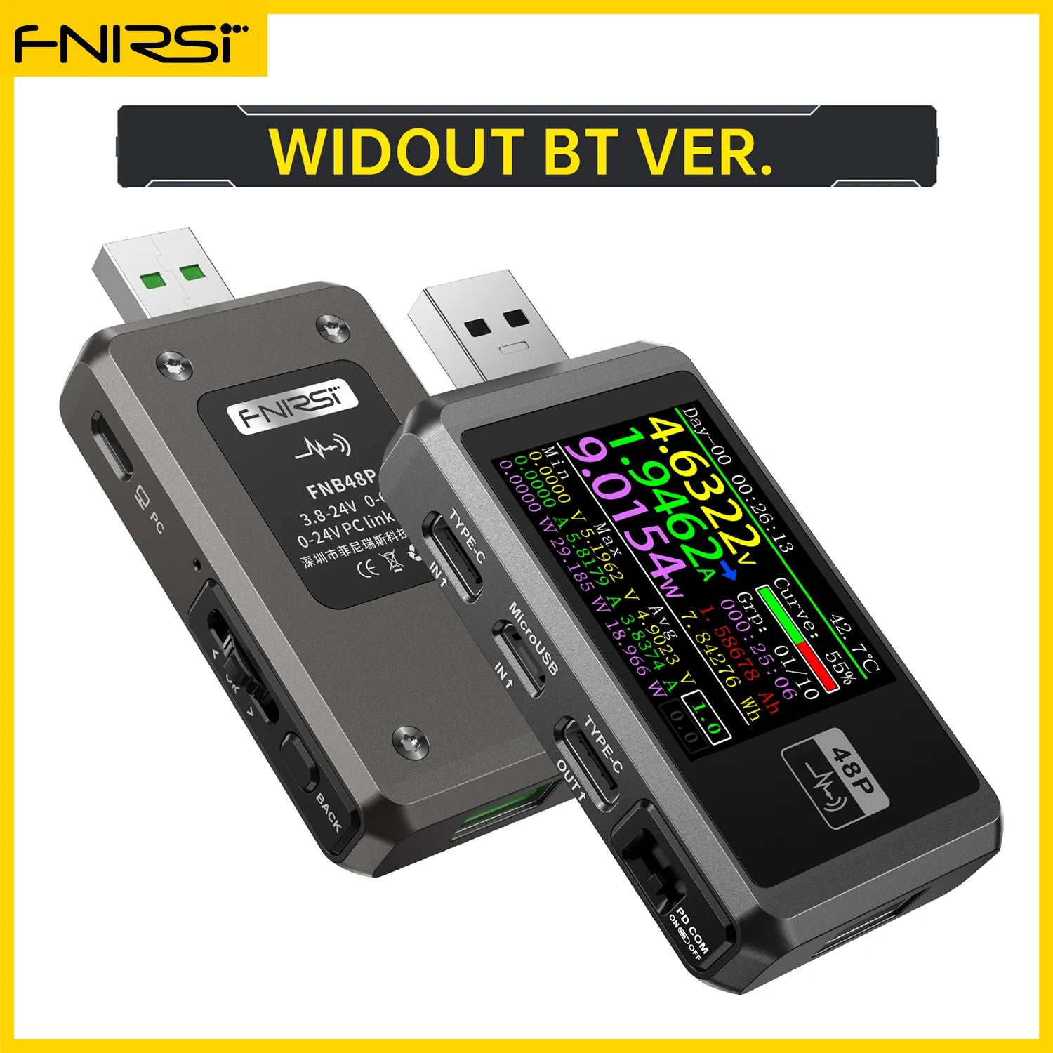 FNIRSI-FNB48P USB Battery Tester Voltmeter Ammeter TYPE-C Fast Charge Detection Trigger detail image 7