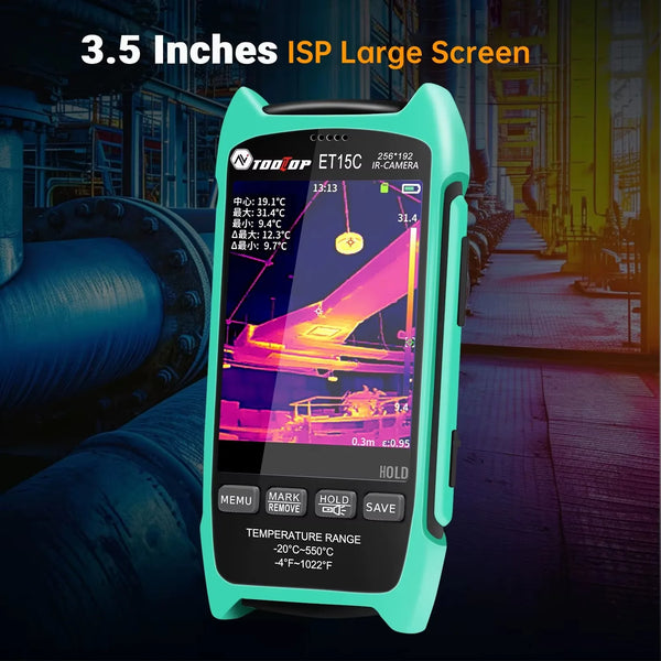 TOOLTOP ET15C High Precision 256x192 Thermal Imager -20℃~+550℃  Macro Lens Optional Automotive Electrical Thermal Imaging Camera