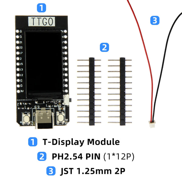 LILYGO TTGO T-Display ESP32 Development Board WiFi Bluetooth 1.14 Inch ST7789V IPS LCD detail image 5