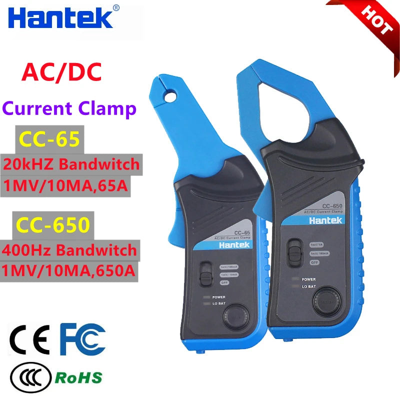 Hantek CC-65 CC-650 CC-800 Current Clamp Oscilloscope Probe for 6022BE 1008C AC/DC Токоизмерительный зонд product image