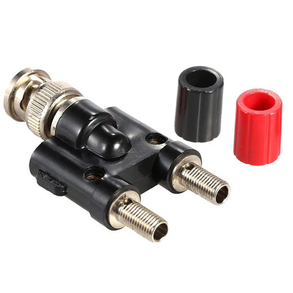 Hantek BNC Banana Plug Adapter for Oscilloscope Tools Multimeter Accessories HT311 Dual-Jack Female Coaxial Connector