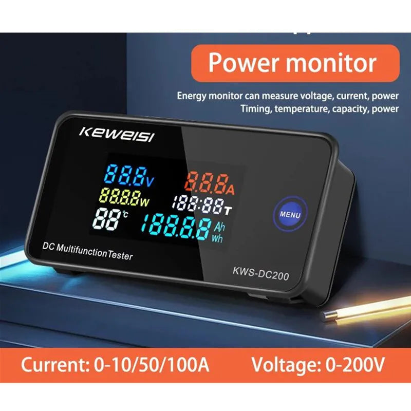KWS DC-200 Voltmeter Ammeter DC 0-200V KWS Power Energy Meter LED Digital DC Wattmeter detail image 2