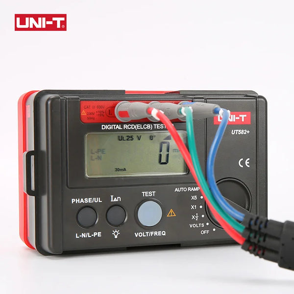 UNI-T UT582+ Digital RCD (ELCB) Tester AUTO RAMP Leakage Circuit Breaker Meter with detail image 3
