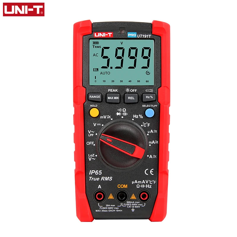 UNI-T Tester Digital Multimeter Profesional UT191T UT191E True RMS Auto Range DMM 20A Ammeter 600V Count product image