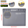 Toolour Heat Resistant Silicone Soldering Mat Magnetic Electronic Repair Work Mat for BGA and Gun Soldering Iron, Workbench