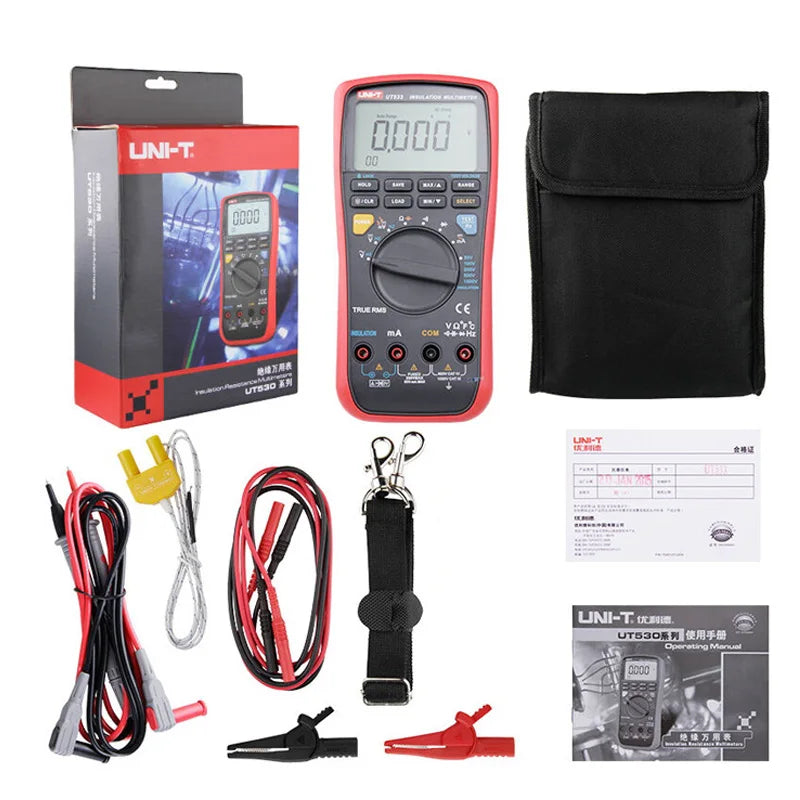 UNI-T UT533 True RMS Insulation Resistance Tester Digital Multimeter Auto Range AC DC detail image 6