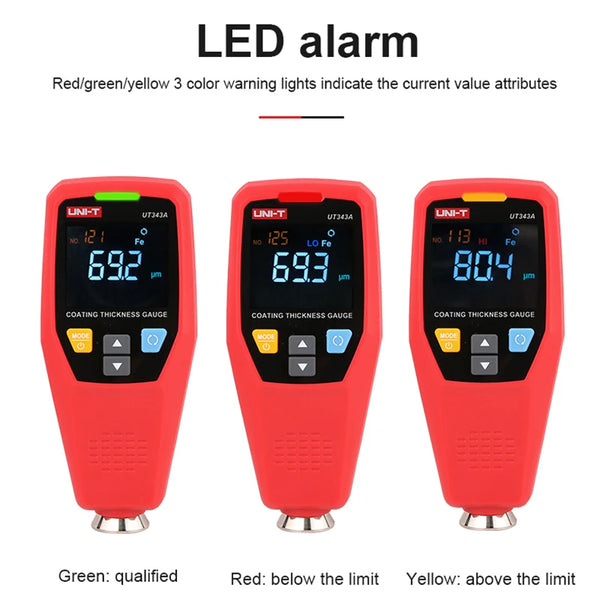 UNI-T UT343A Digital Paint Tester Car Coating Thickness Gauge Film Lacquer Meter Automotive detail image 3