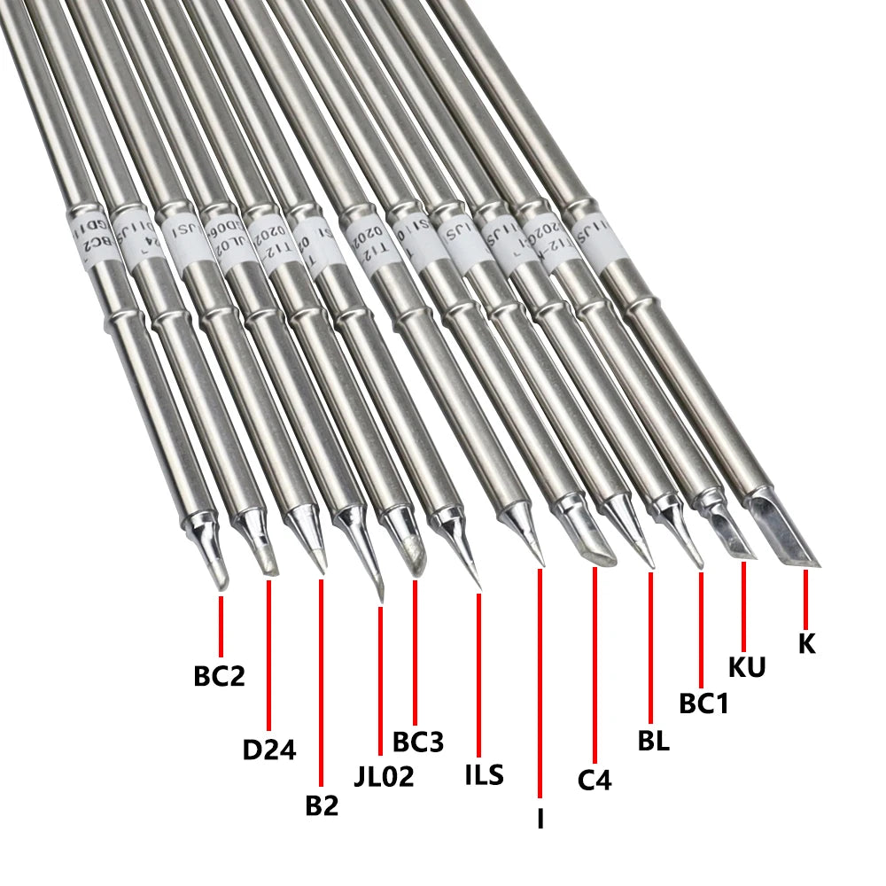Soldering Iron Head Tips T12 Series Replacement Tip T12-K BC2 BC3 JL02 D24 KU ILS BL I For FX951 FX-952 T12-942