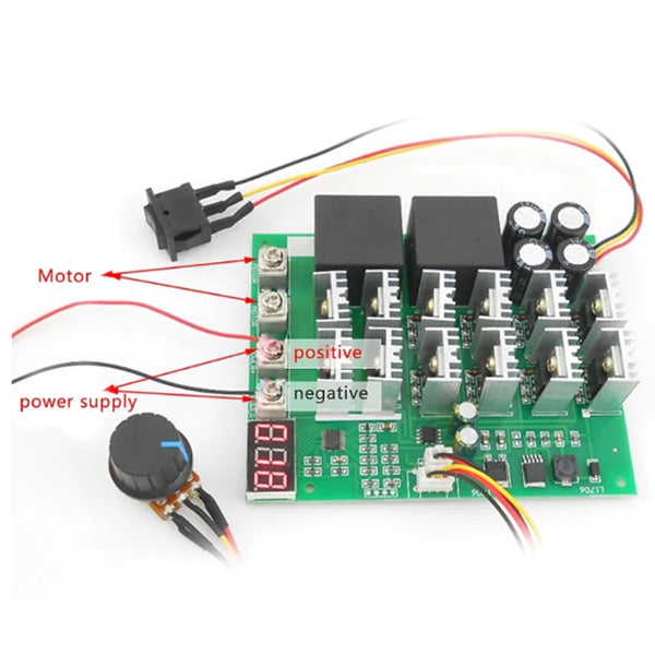 DC 10-55V 12V 24V 36V 48V 55V 100A Motor Speed Controller PWM HHO RC Reverse Control Switch detail image 8