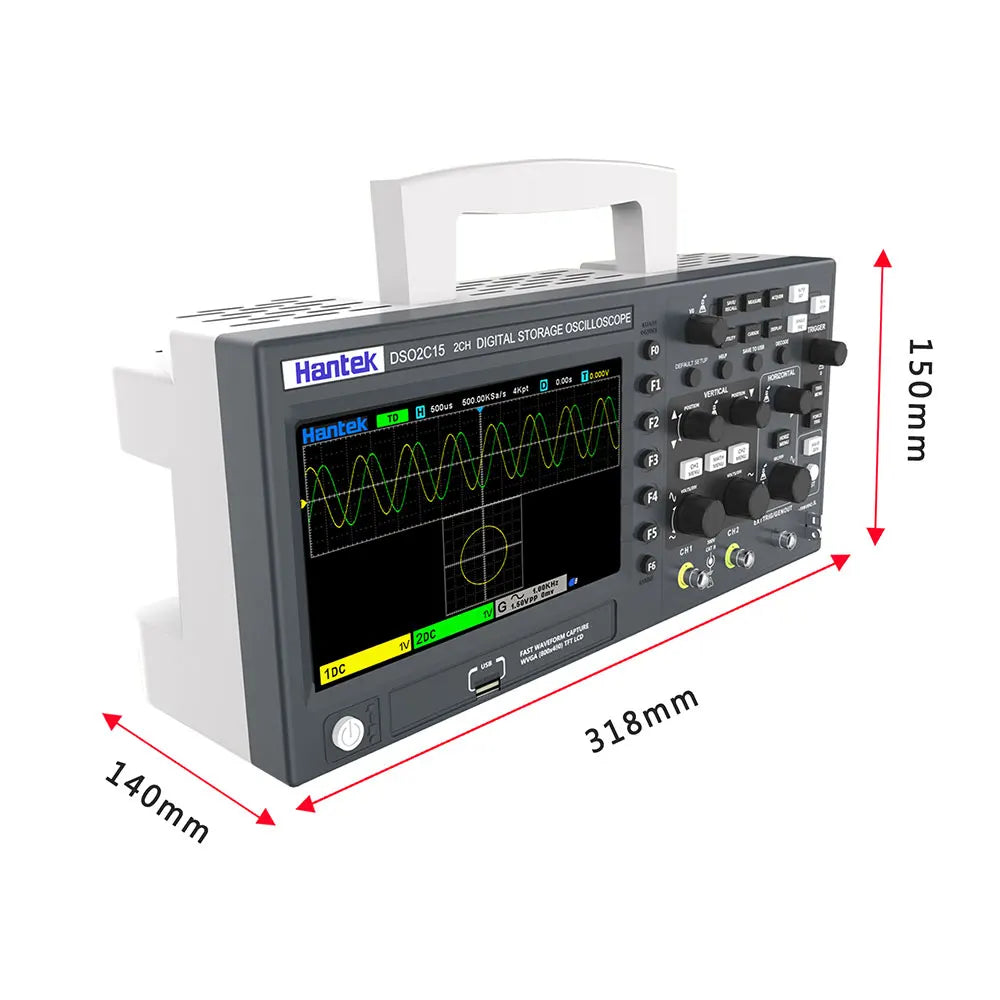 Hantek Digital Oscilloscope DSO2C10 DSO2D15 DSO2D10 DSO2C15 2 Channels 100Mhz/150Mhz detail image 4