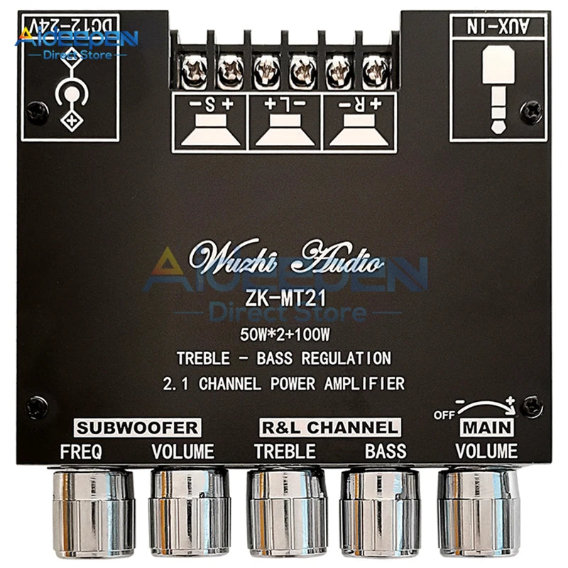 MT21 2.1 Channel Bluetooth 5.0 Subwoofer Amplifier Board 50WX2+100W Power Audio Stereo detail image 6