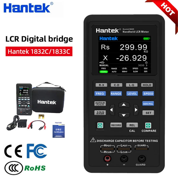 Hantek1833C LCR Hantek1832C Digital LCR Meter Handheld Portable Inductance Capacitance and Resistance Mea product image