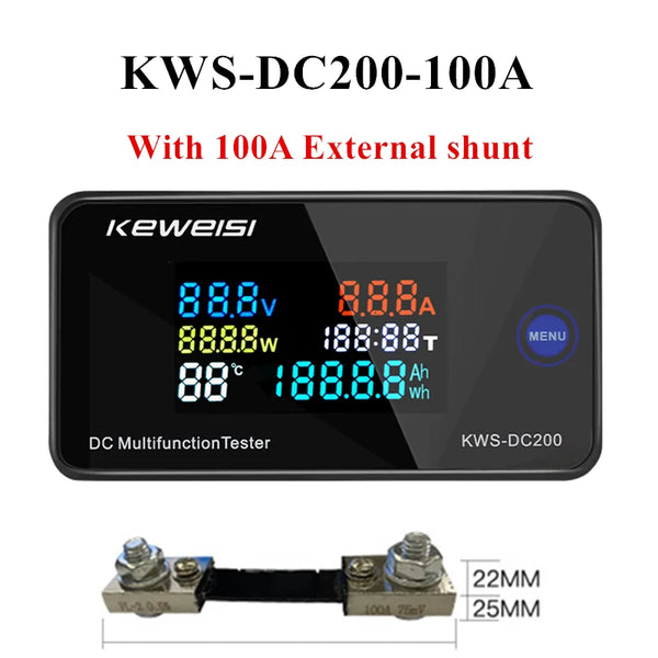 KWS DC-200 Voltmeter Ammeter DC 0-200V KWS Power Energy Meter LED Digital DC Wattmeter detail image 9