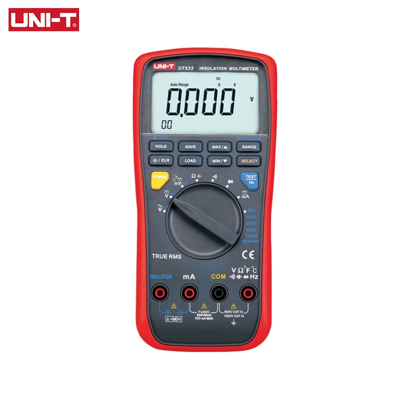 UNI-T UT533 True RMS Insulation Resistance Tester Digital Multimeter Auto Range AC DC ohmmeter Voltmeter product image