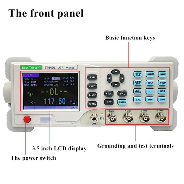 ET4401 ET4410 LCR Benchtop Digital Bridge Tester Desktop LCR Meter Capacitance Resistance detail image 3