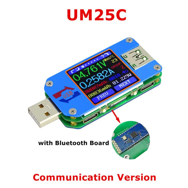 UM34/UM34C UM24/UM24C UM25/UM25C DC Voltmeter Ammeter Voltage Current Tester Voltage battery detail image 10