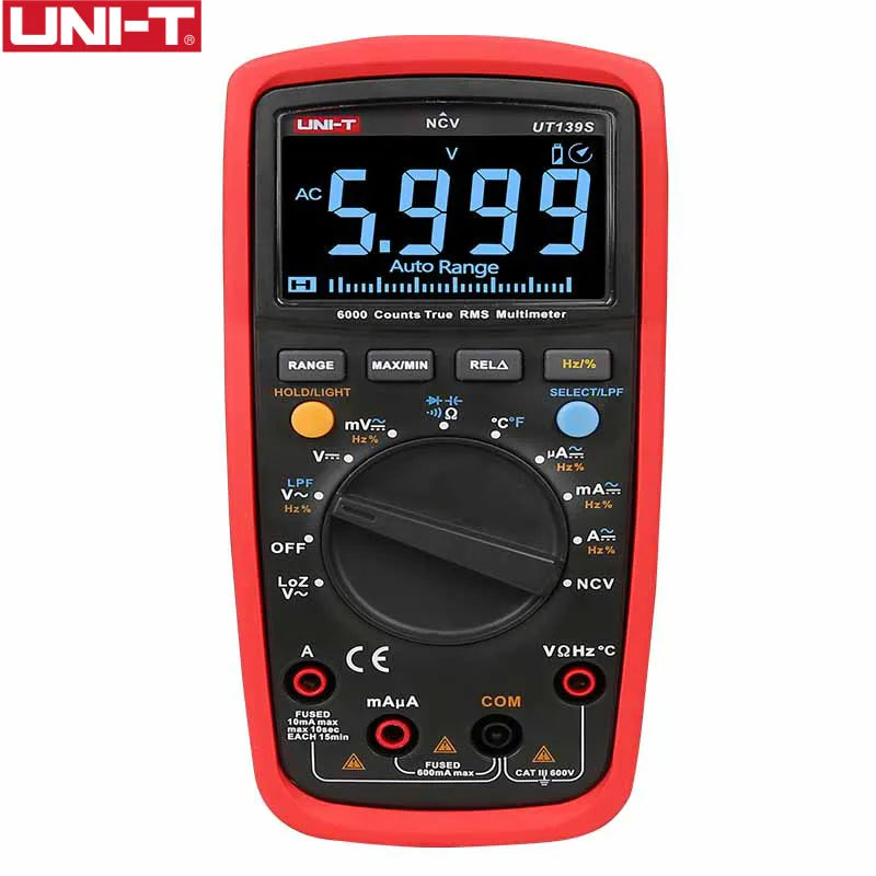 UNIT Multimeter Professional UT139S True RMS Digital Multimeters Temperature Probe LPF pass (low pass fil product image