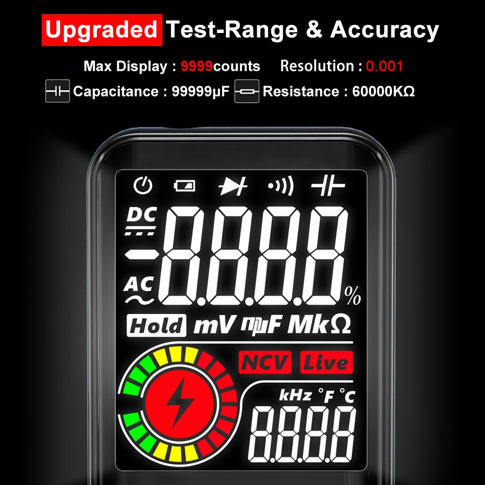 BSIDE S10 Smart Digital Multimeter Profesional 9999 Multitester DC AC Voltage Capacitor Ohm detail image 4