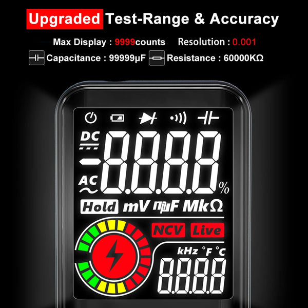 BSIDE S10 Smart Digital Multimeter Profesional 9999 Multitester DC AC Voltage Capacitor Ohm detail image 4