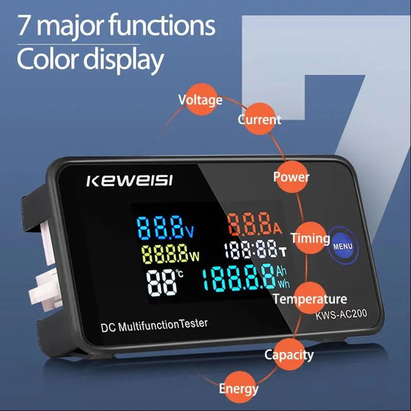 KWS DC-200 Voltmeter Ammeter DC 0-200V KWS Power Energy Meter LED Digital DC Wattmeter Electric Meter wit product image