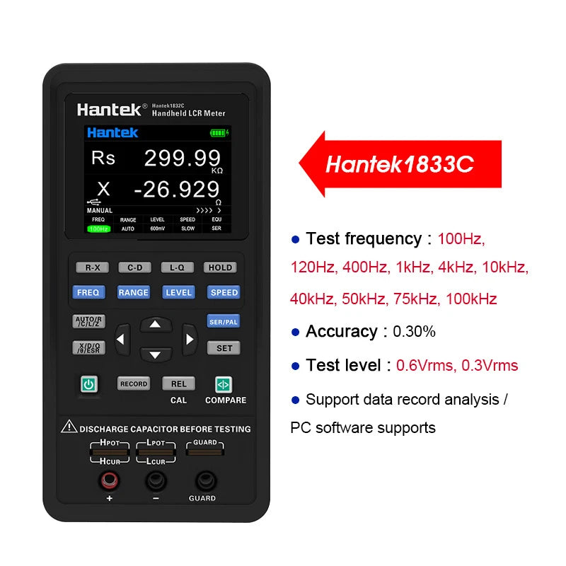 Hantek1833C LCR Hantek1832C Digital LCR Meter Handheld Portable Inductance Capacitance and detail image 8