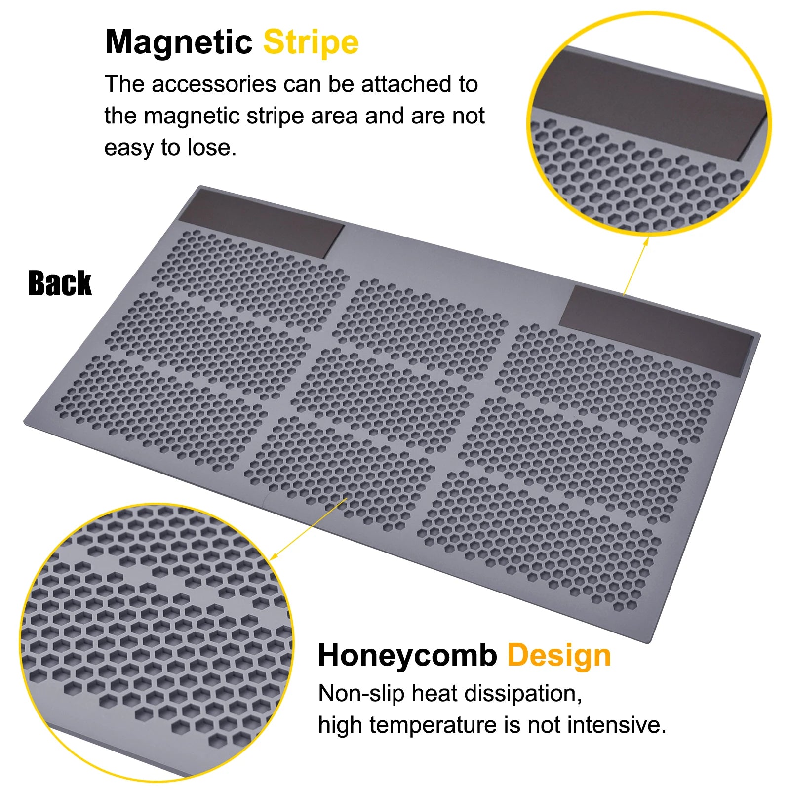 Toolour Heat Resistant Silicone Soldering Mat Magnetic Electronic Repair Work Mat for BGA and Gun Soldering Iron, Workbench
